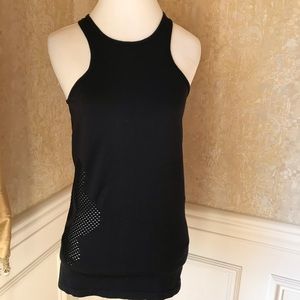 Cynthia Rowley flower cut out yoga top